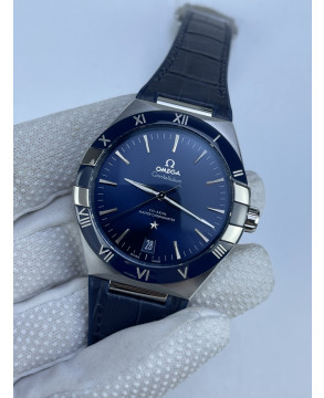 (준비완료/특급배송)NO.3155/VS공장오메가 컨스텔레이션 가죽스트랩 블루