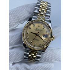 (준비완료/특급배송)NO.3175/롤렉스 데이저스트 36미리 최신형 옐로우 골드 콤비 샴페인 골드 텐포인트 QP공장